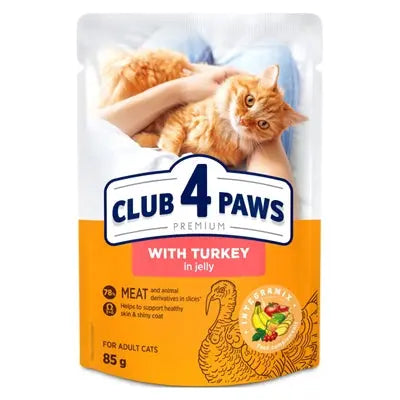 Club 4 Paws Premiumbeutel Für Erwachsene Truthahn In Gelee