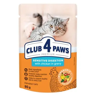 Club 4 Paws Premium Adult Sensitive Digestion Pouch Huhn In Sauce