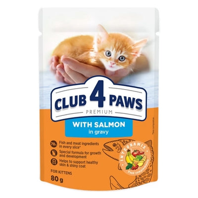 Club 4 Paws Premium Kätzchen Lachs In Sosse Im Beutel