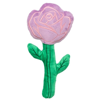 Trixie Rose Plüsch Hundespielzeug lila mit grünem Stiel 30cm