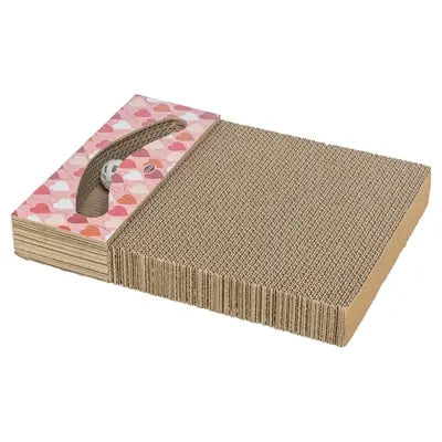 Trixie Kratzbrett Herzen Mit Kugeln Rechteckiger Karton Lachs
