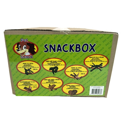 Petsnack Kausnack-Sortiment für Hunde - Inhalt der Snackbox mit Ohren, Kutteln und Rindfleisch